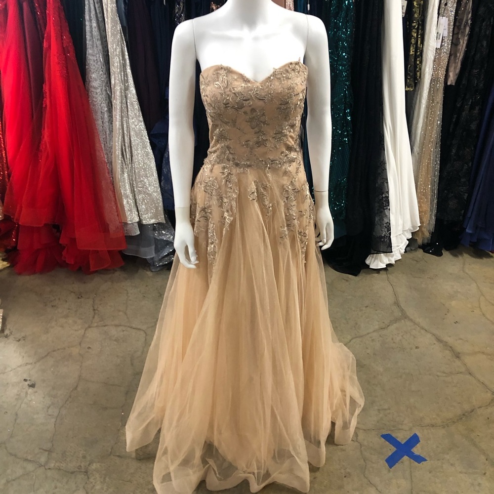 La Femme Nude Ball Gown Prom Dress - Style 28599